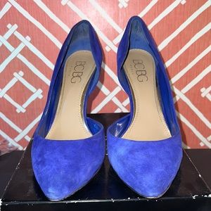 BCBG suede heels